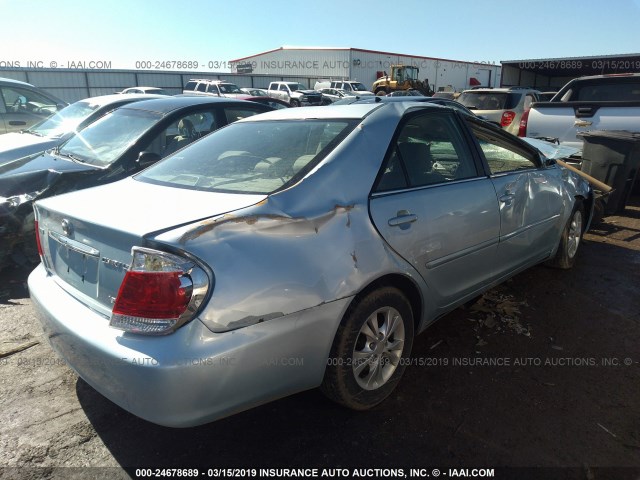 4T1BF32K65U592264 - 2005 TOYOTA CAMRY LE/XLE/SE BLUE photo 4