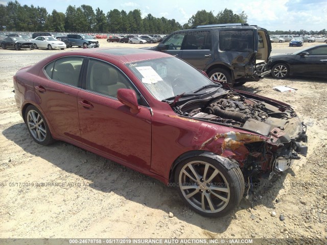 JTHBK262682058684 - 2008 LEXUS IS 250 RED photo 1