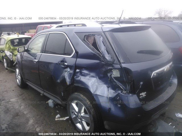 2GNFLGEK8D6226697 - 2013 CHEVROLET EQUINOX LTZ BLUE photo 3