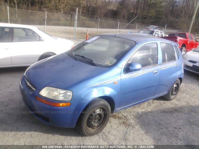 KL1TD62644B174354 - 2004 CHEVROLET AVEO BLUE photo 2