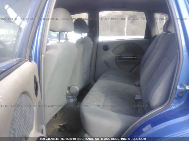 KL1TD62644B174354 - 2004 CHEVROLET AVEO BLUE photo 8