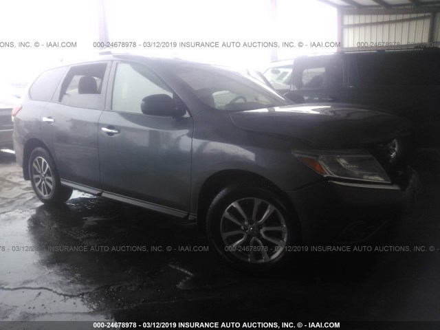 5N1AR2MM9DC612779 - 2013 NISSAN PATHFINDER S/SV/SL/PLATINUM GRAY photo 1