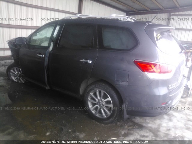 5N1AR2MM9DC612779 - 2013 NISSAN PATHFINDER S/SV/SL/PLATINUM GRAY photo 3