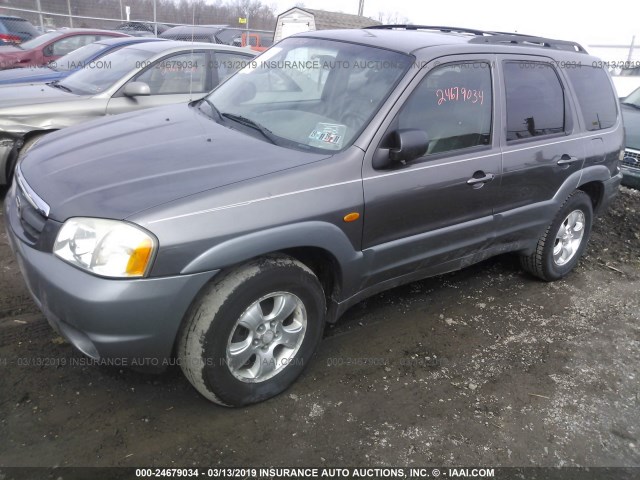 4F2YU08172KM44925 - 2002 MAZDA TRIBUTE LX/ES GRAY photo 2