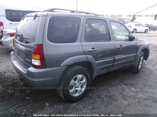 4F2YU08172KM44925 - 2002 MAZDA TRIBUTE LX/ES GRAY photo 4