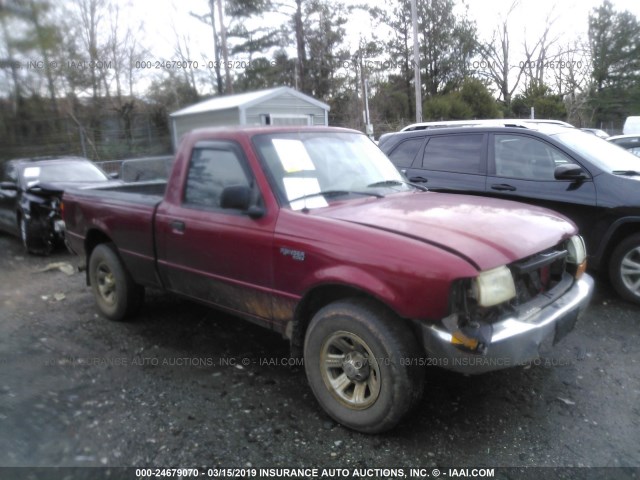 1FTYR10V4XPA60181 - 1999 FORD RANGER RED photo 1