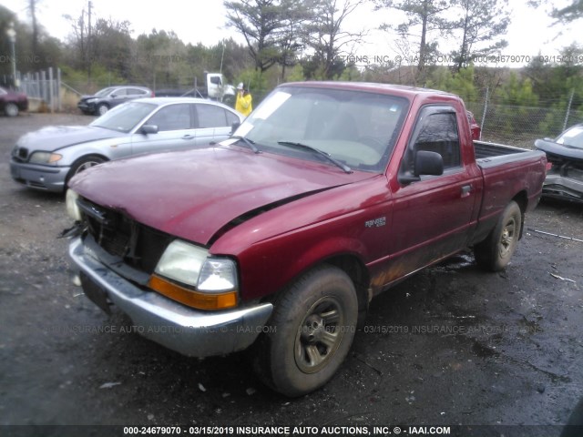 1FTYR10V4XPA60181 - 1999 FORD RANGER RED photo 2