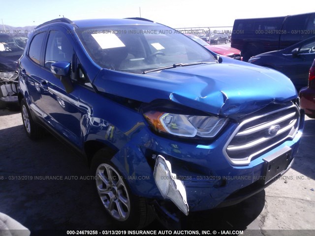 MAJ3P1TE1JC202051 - 2018 FORD ECOSPORT SE BLUE photo 1