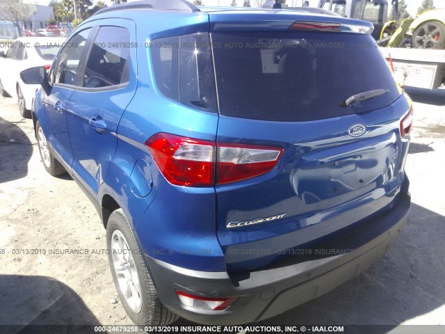 MAJ3P1TE1JC202051 - 2018 FORD ECOSPORT SE BLUE photo 3