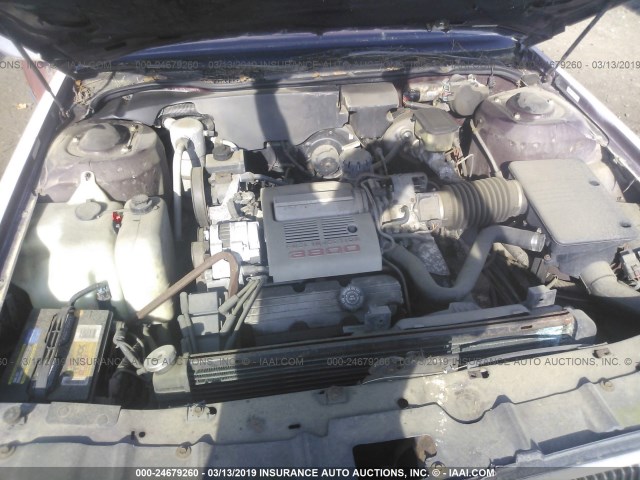 1G3HN54C2KW364989 - 1989 OLDSMOBILE DELTA 88 ROYALE BURGUNDY photo 10