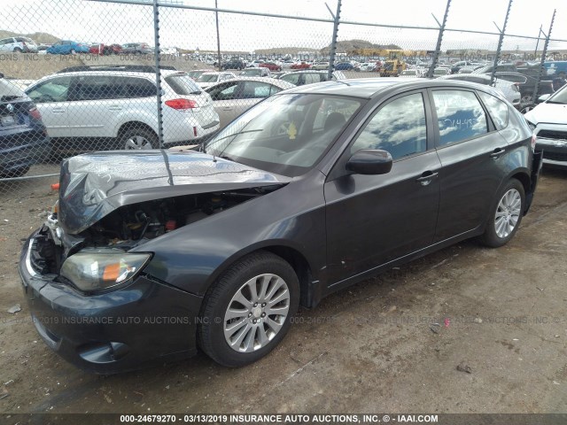 JF1GH61698H835353 - 2008 SUBARU IMPREZA 2.5I GRAY photo 2