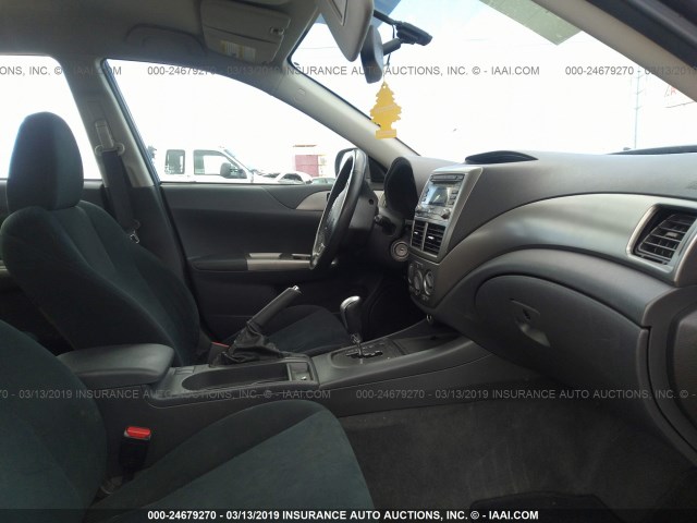 JF1GH61698H835353 - 2008 SUBARU IMPREZA 2.5I GRAY photo 5