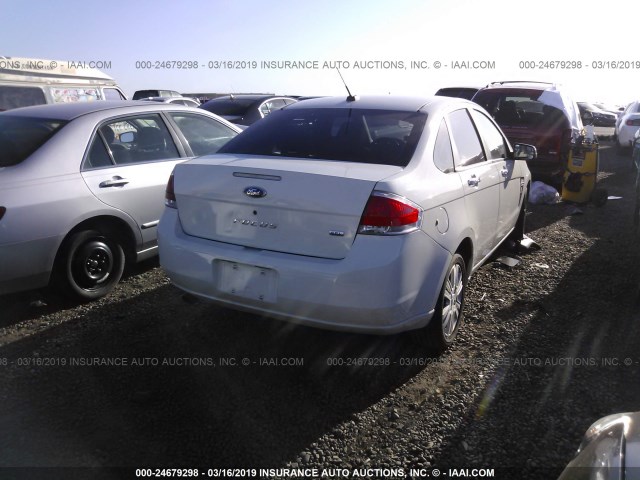 1FAHP37N99W196991 - 2009 FORD FOCUS SEL WHITE photo 4