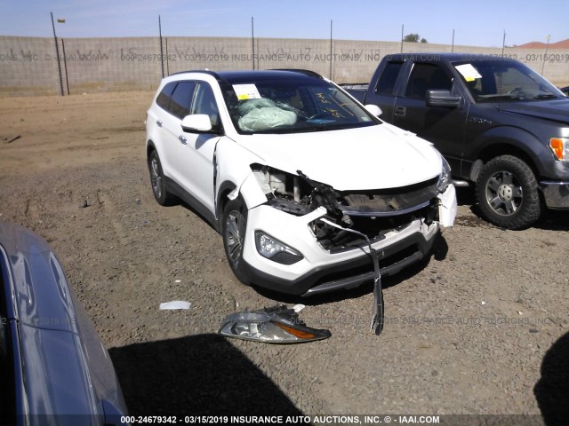 KM8SRDHF4DU005016 - 2013 HYUNDAI SANTA FE LIMITED WHITE photo 1