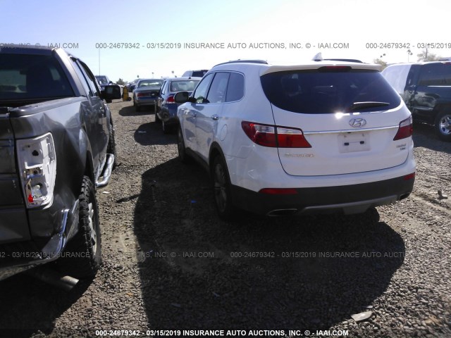 KM8SRDHF4DU005016 - 2013 HYUNDAI SANTA FE LIMITED WHITE photo 3