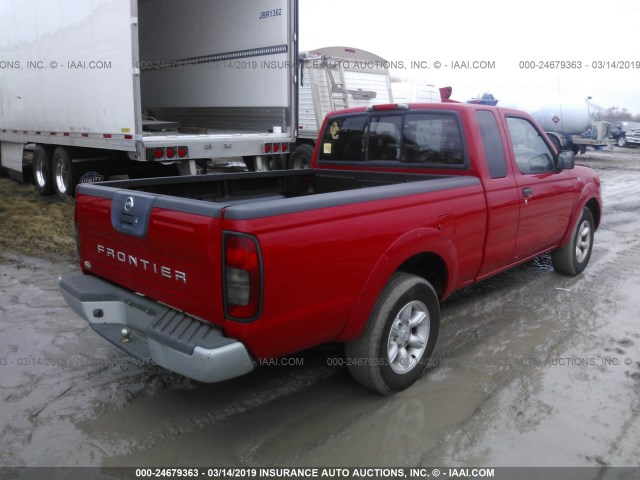 1N6DD26T23C430728 - 2003 NISSAN FRONTIER KING CAB XE RED photo 4