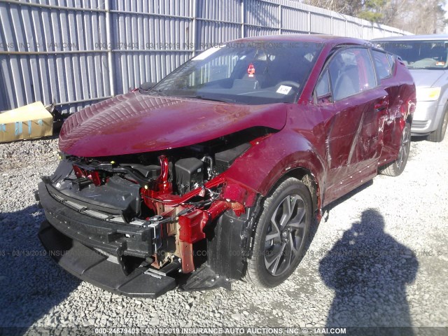 NMTKHMBXXKR081980 - 2019 TOYOTA C-HR XLE/LE/LIMITED RED photo 2