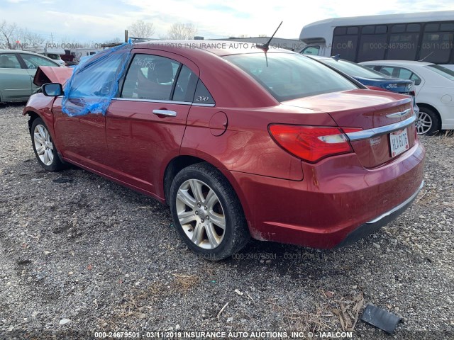 1C3CCBCB7CN211379 - 2012 CHRYSLER 200 LIMITED MAROON photo 3