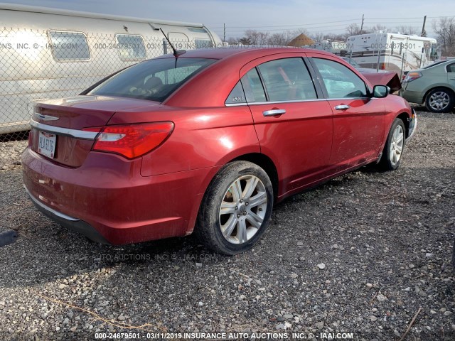 1C3CCBCB7CN211379 - 2012 CHRYSLER 200 LIMITED MAROON photo 4