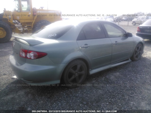 1YVFP80D735M23344 - 2003 MAZDA 6 S GREEN photo 4