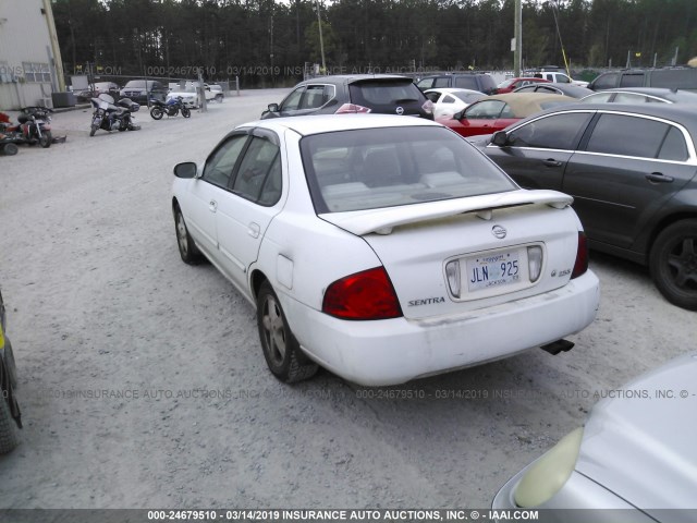 3N1AB51A54L739928 - 2004 NISSAN SENTRA 2.5S WHITE photo 3