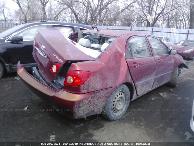 1NXBR32E47Z872592 - 2007 TOYOTA COROLLA CE/LE/S RED photo 4