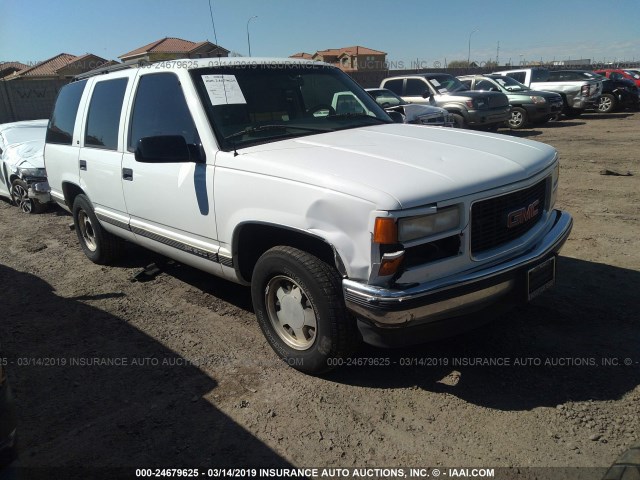 1GKEC13R2XJ789029 - 1999 GMC YUKON WHITE photo 1