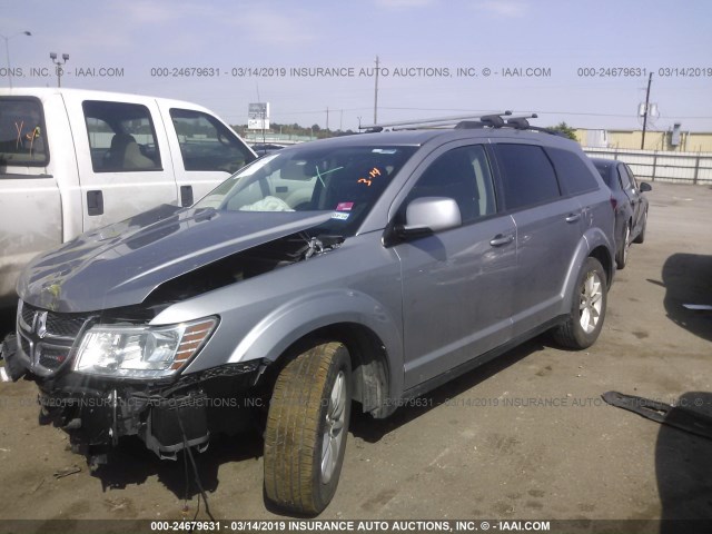 3C4PDCBB7HT507835 - 2017 DODGE JOURNEY SXT SILVER photo 2