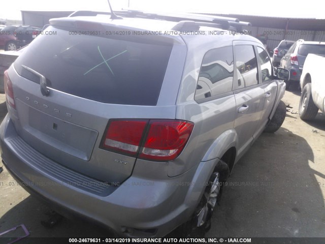 3C4PDCBB7HT507835 - 2017 DODGE JOURNEY SXT SILVER photo 4