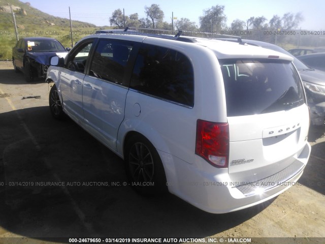 2C4RDGCG8HR731774 - 2017 DODGE GRAND CARAVAN SXT WHITE photo 3