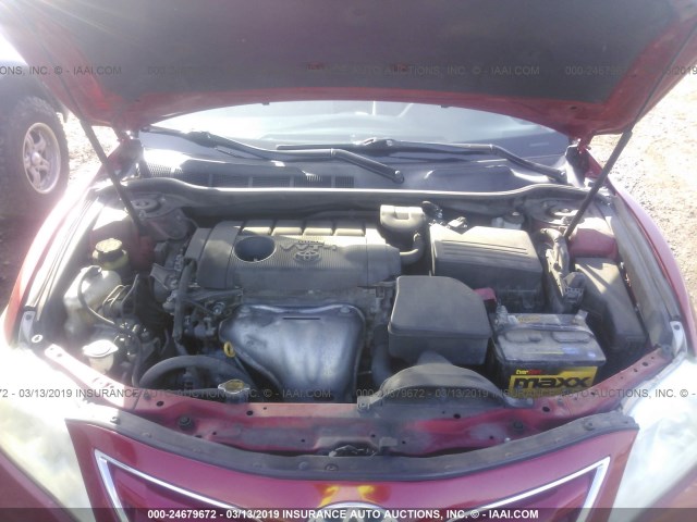 4T4BF3EK1BR154314 - 2011 TOYOTA CAMRY SE/LE/XLE 红色 照片 10