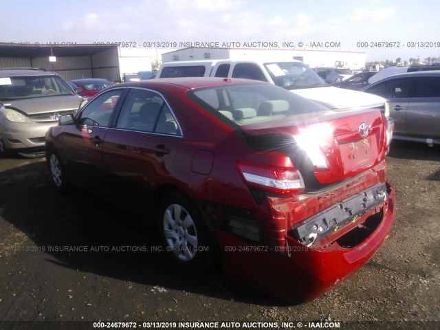 4T4BF3EK1BR154314 - 2011 TOYOTA CAMRY SE/LE/XLE 红色 照片 3