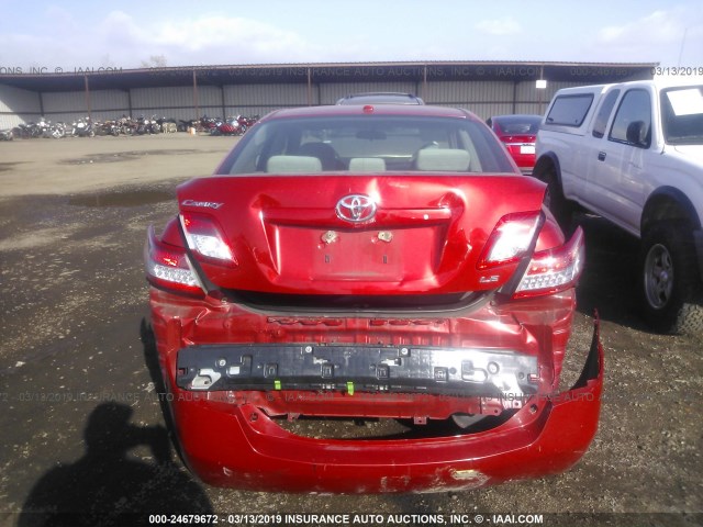 4T4BF3EK1BR154314 - 2011 TOYOTA CAMRY SE/LE/XLE 红色 照片 6
