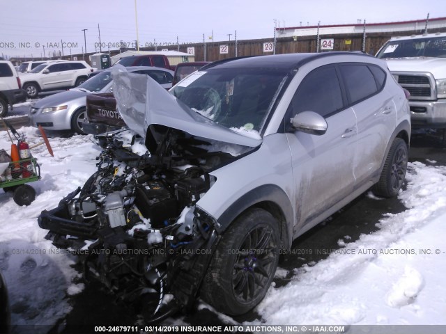 KM8J3CA22JU777959 - 2018 HYUNDAI TUCSON LIMITED/SPORT AND ECO/SE SILVER photo 2