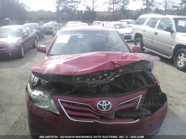 4T1BF3EK0BU584779 - 2011 TOYOTA CAMRY SE/LE/XLE RED photo 6