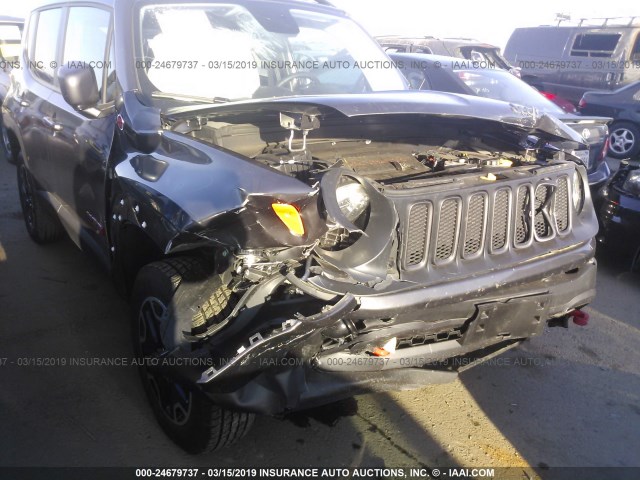 ZACCJBCB3HPG62499 - 2017 JEEP RENEGADE TRAILHAWK GRAY photo 6