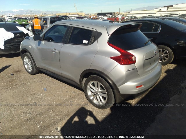 JN8AF5MV5DT216005 - 2013 NISSAN JUKE S/SV/SL SILVER photo 3