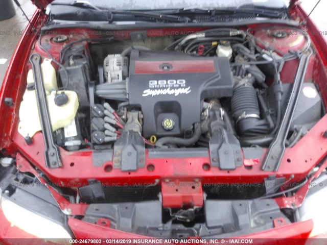 1G2WP1219VF233580 - 1997 PONTIAC GRAND PRIX GTP RED photo 10