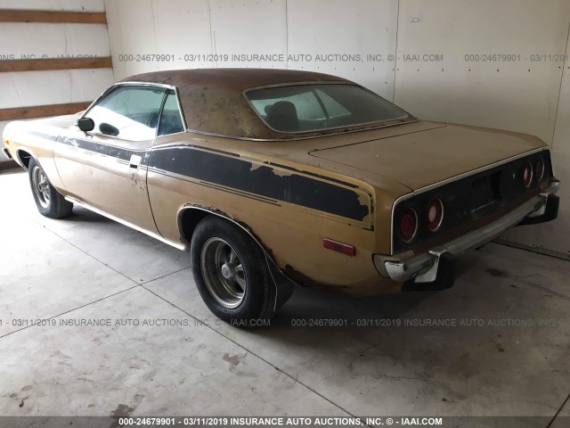 BS23H3B321482 - 1973 PLYMOUTH BARRACUDA BROWN photo 3