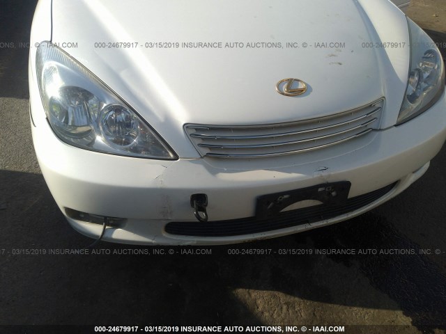 JTHBF30G120045438 - 2002 LEXUS ES 300 WHITE photo 6