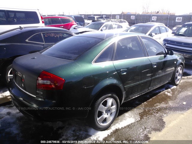 WAUED54B5YN072603 - 2000 AUDI A6 2.7T QUATTRO GREEN photo 4