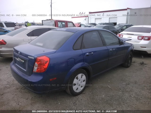 KL5JD56Z96K318665 - 2006 SUZUKI FORENZA BLUE photo 4