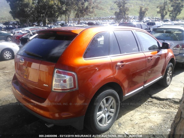 2FMDK38C88BA82626 - 2008 FORD EDGE SEL ORANGE photo 4