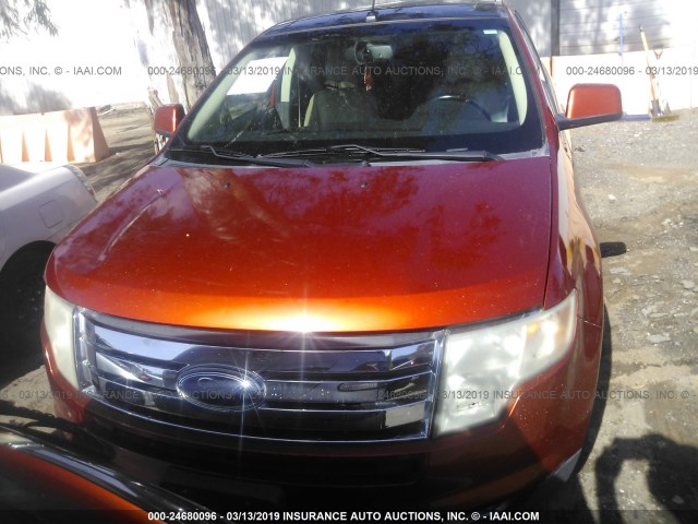 2FMDK38C88BA82626 - 2008 FORD EDGE SEL ORANGE photo 6