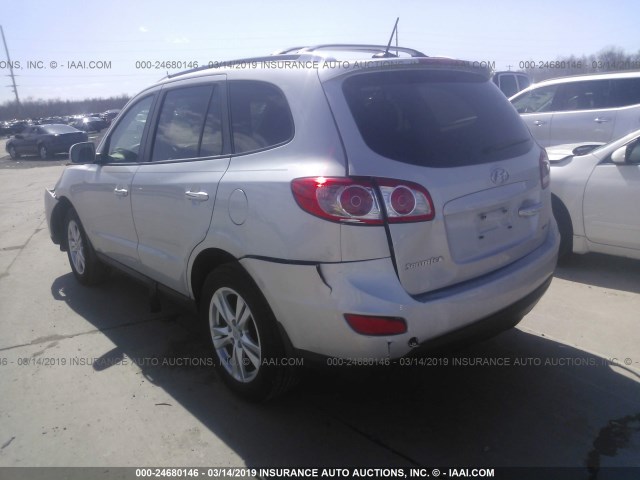 5XYZKDAG1CG148936 - 2012 HYUNDAI SANTA FE LIMITED SILVER photo 3