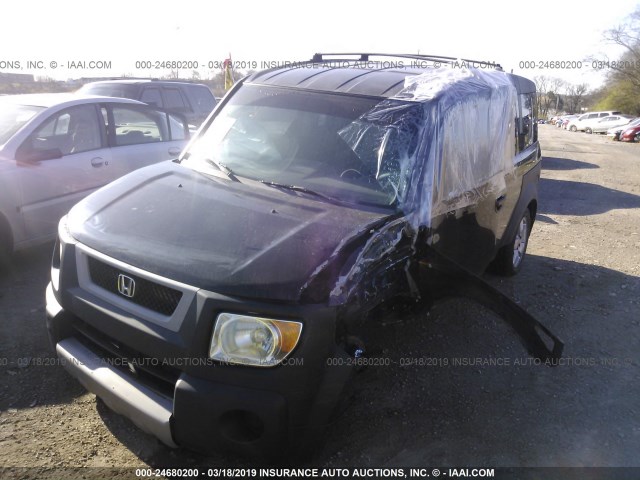 5J6YH27685L005898 - 2005 HONDA ELEMENT EX BLACK photo 2