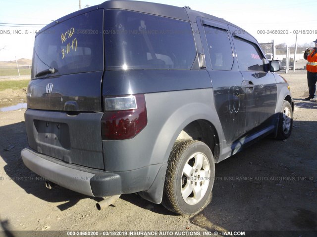 5J6YH27685L005898 - 2005 HONDA ELEMENT EX BLACK photo 4