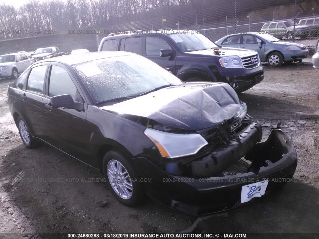 1FAHP35N29W224746 - 2009 FORD FOCUS SE BLACK photo 1