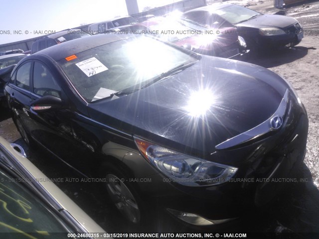 KMHEC4A42CA042993 - 2012 HYUNDAI SONATA HYBRID BLACK photo 1