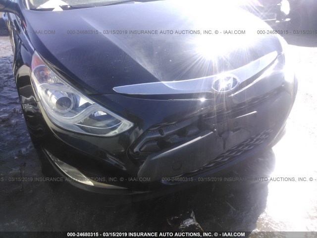 KMHEC4A42CA042993 - 2012 HYUNDAI SONATA HYBRID BLACK photo 6